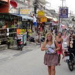 Tourists at Haad Rin street in Koh Phangan