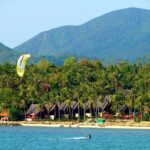 Water-ski on a beach in Koh Phangan island, Surat Thani