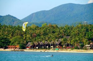 Water-ski on a beach in Koh Phangan island, Surat Thani