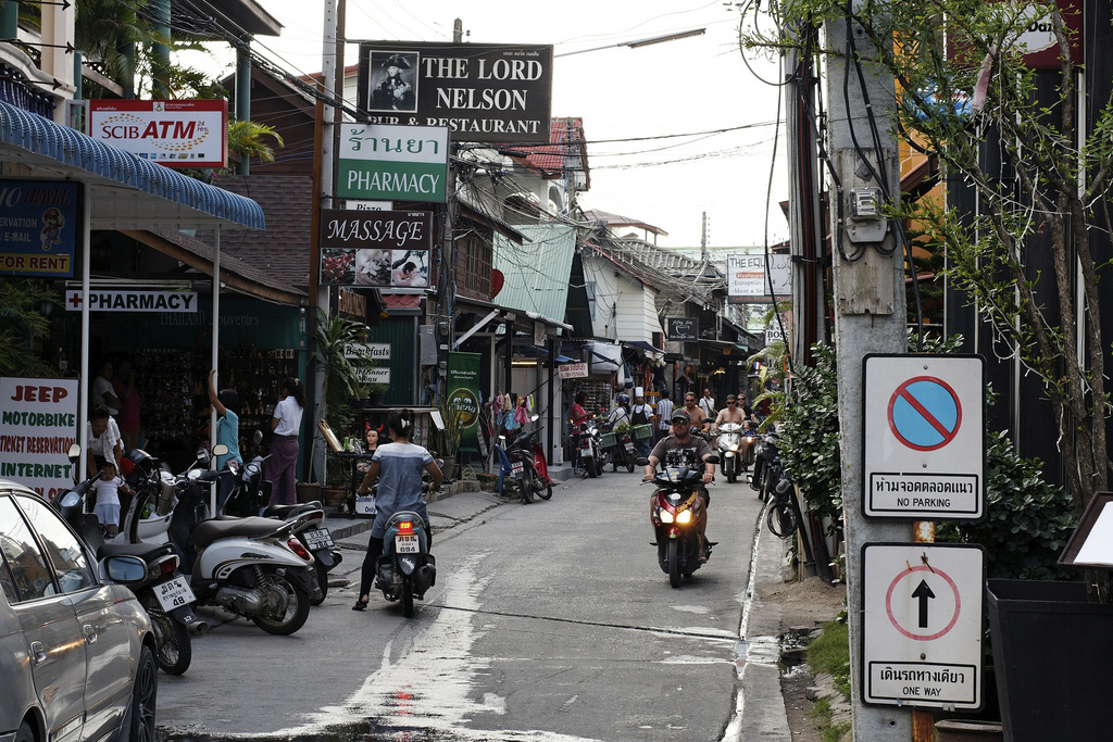Narrow street in Koh Samui