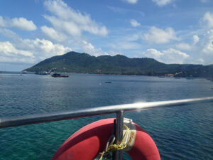 View from a ferry boat in Koh Tao.