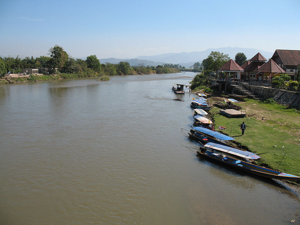 The Kok River at Tambon Tha Ton, Amphoe Mae Ai, Chiang Mai province