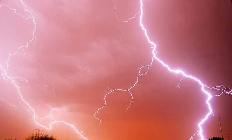 Lightnings during a storm