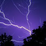 Lightning during a heavy storm