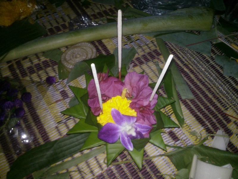 The popular Loy Krathong Festival in Thailand