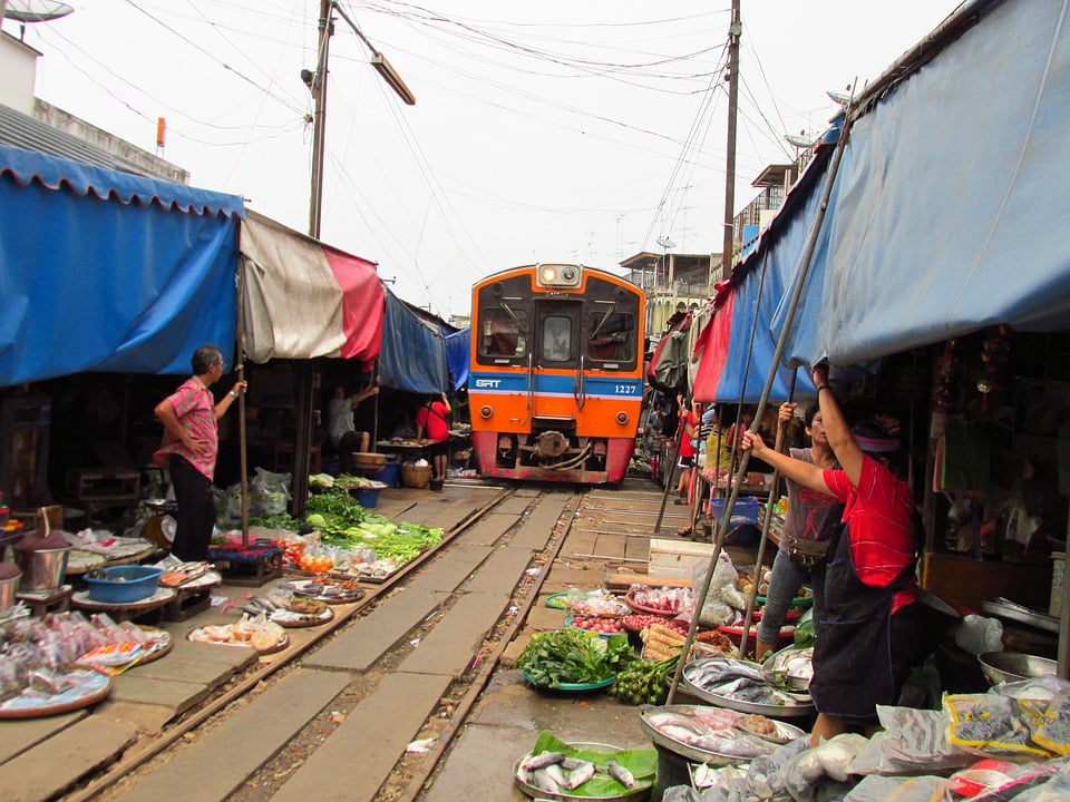 Railway Market in Samut Songkhram
