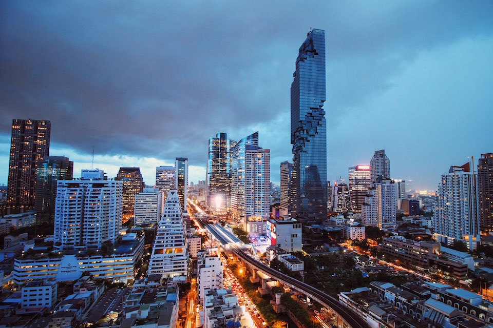 The MahaNakhon tower in Bangkok is the tallest building in Thailand