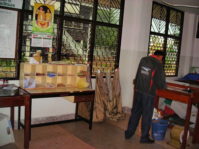 Distribution of mail at Thailand post office