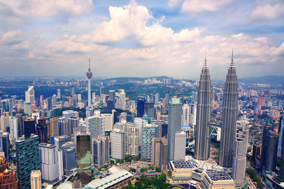 Skyline and buildings in Kuala Lumpur, Malaysia
