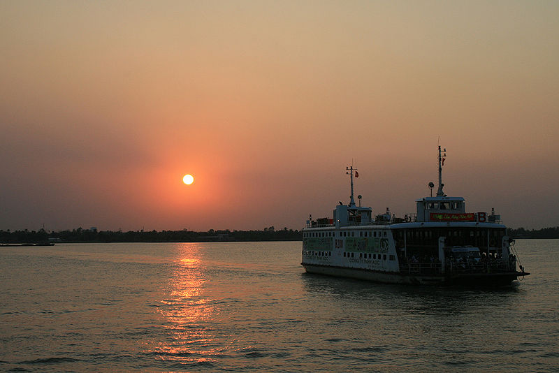 Sunset on the Mekong River