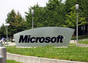 Microsoft sign at German Microsoft campus