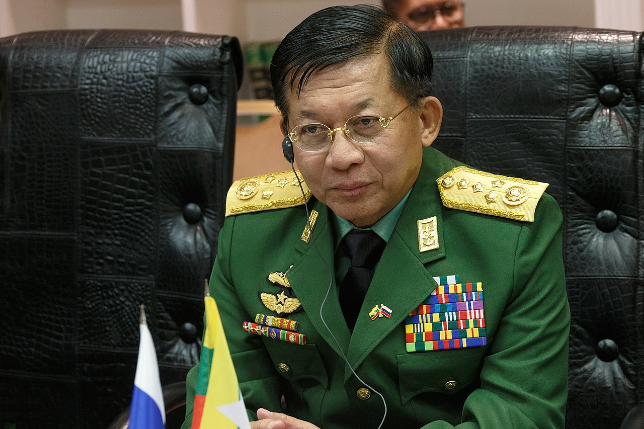 Myanmar Military Junta leader Min Aung Hlaing in April 2019