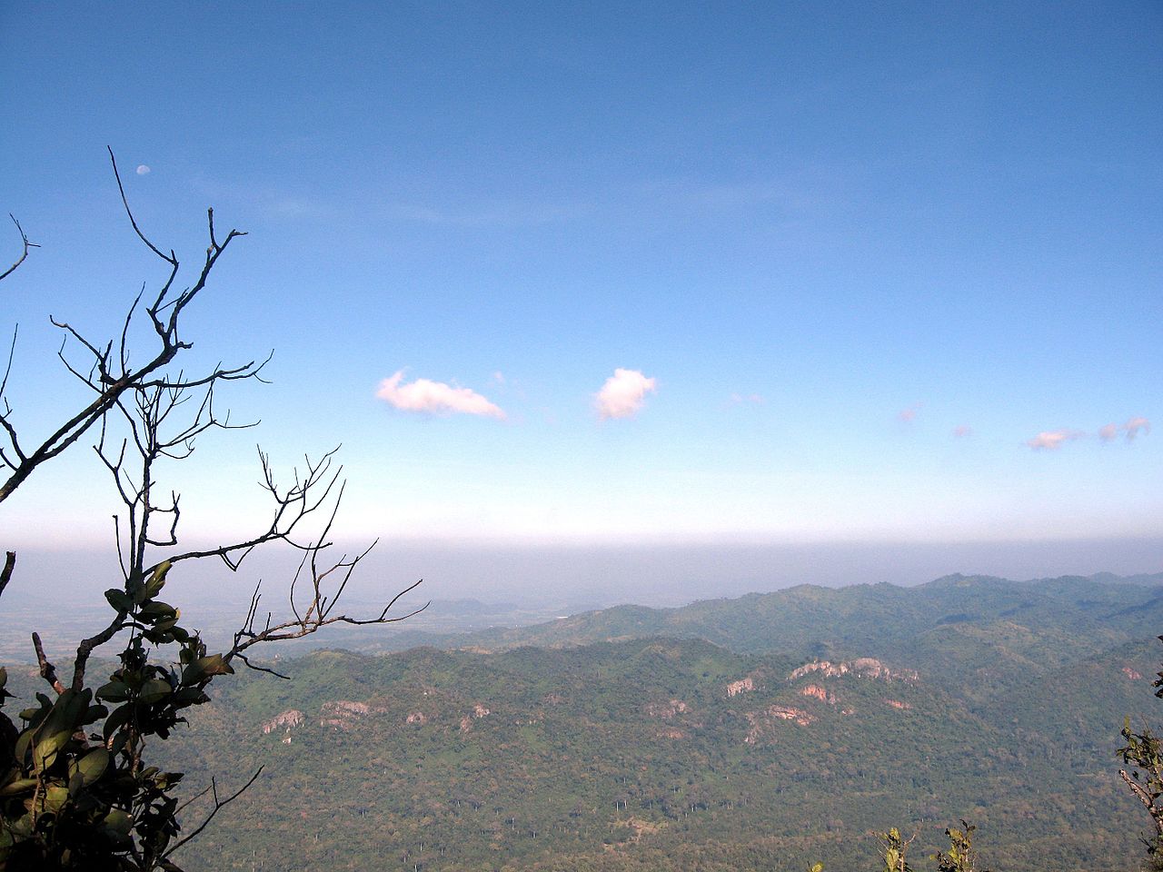 View of mountains and forests in Chaiyaphum province.
