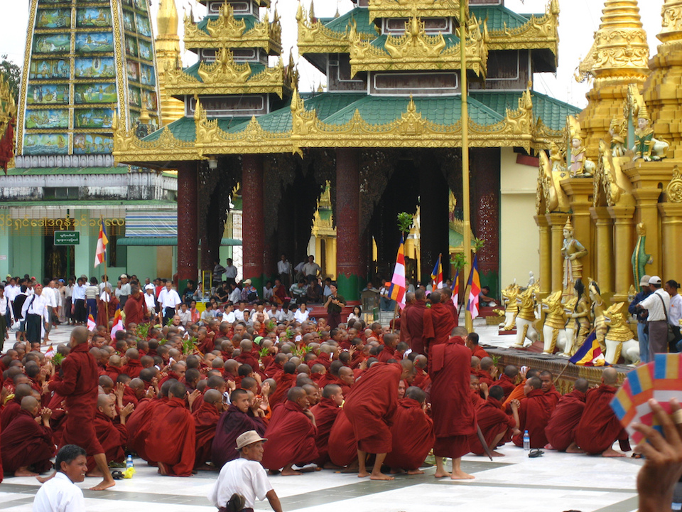 Monks Protesting in Burma