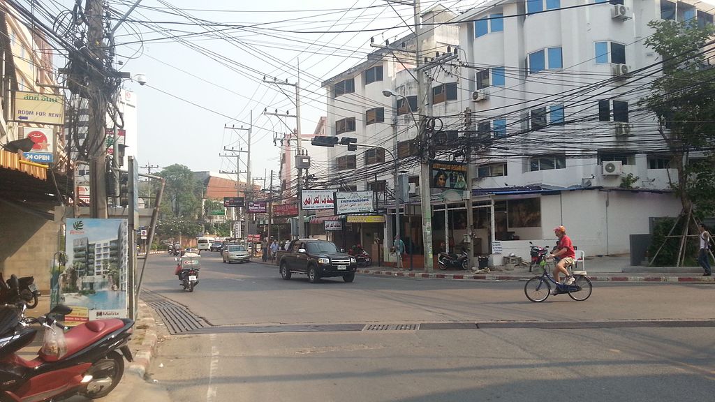 Street in Na Kluea, Banglamung District, Pattaya