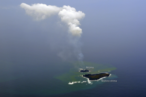 Volcanic activity along the western edge of the Pacific “Ring of Fire” gave rise to a tiny island in late November 2013. Located in the Ogasawara Islands, Japan