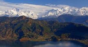 The Anapurna range from above Pokhara, Nepal
