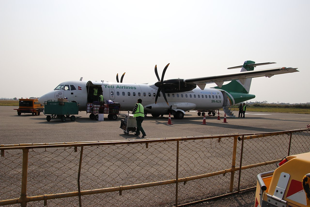 An ATR 72-500 aircraft operated by Yeti Airlines