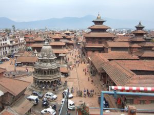 Durbar Square in front of the old royal palace in Patan, Nepal