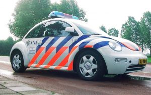 Dutch police (politie) car in Netherlands