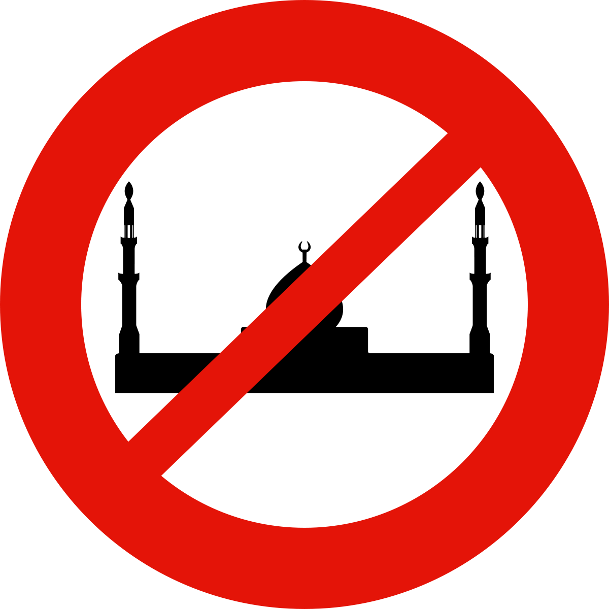 No mosque sign