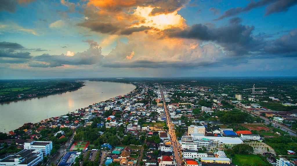 Nong Khai city and the Mekong River