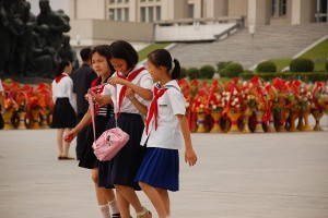 North Korean schoolgirls