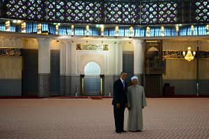 U.S. President Barak Hussein Obama Visits the National Mosque of Malaysia