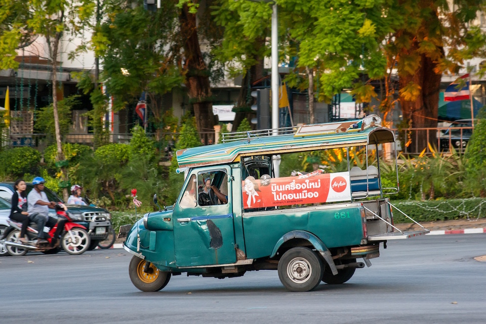 Old Pak Kob tuk tuk in Trang city
