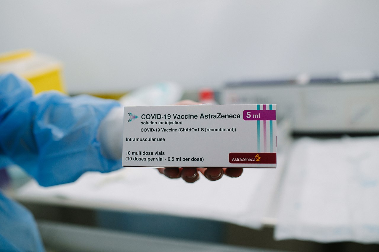 Oxford AstraZeneca COVID-19 vaccine box
