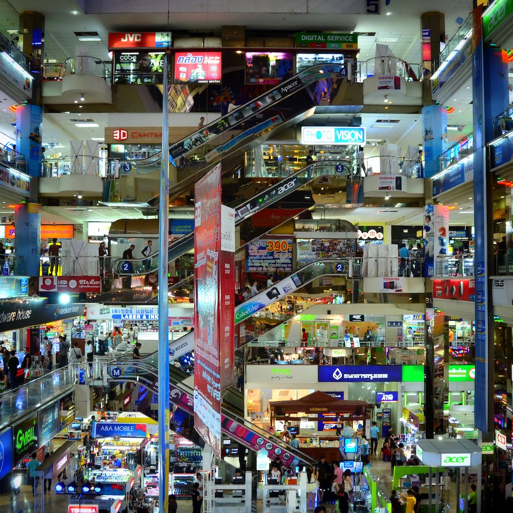 Pantip Plaza Indoor IT shopping mall in Bangkok