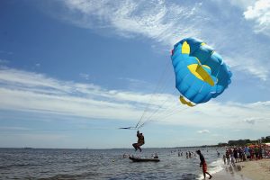 Parasailing on the beach