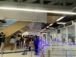 Automated gates at the departure area of the Immigration office at Suvarnabhumi Airport in Bangkok.