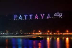 Pattaya City Billboard Sign at Bali Hai Pier, South Pattaya