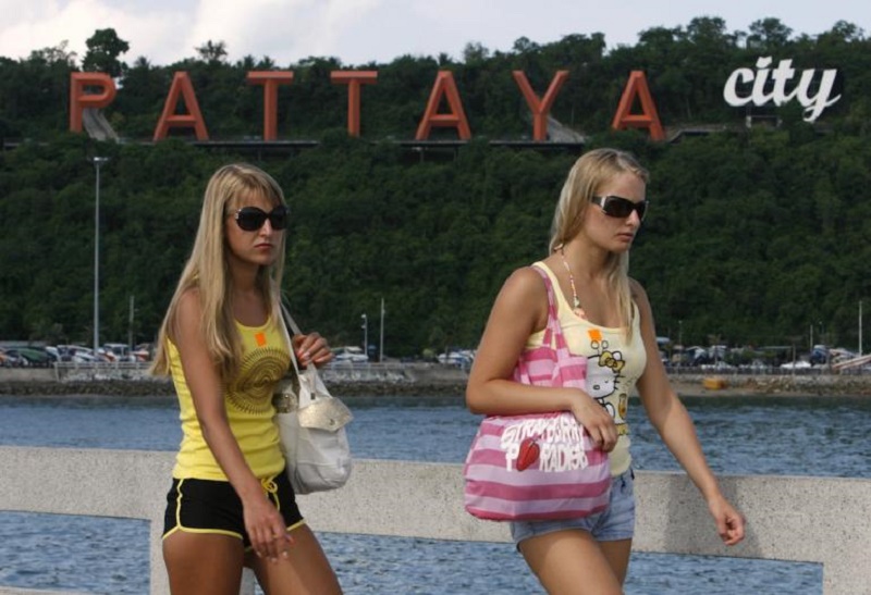 Russian female tourists in Pattaya