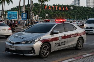 Toyota Police Car in Pattaya.
