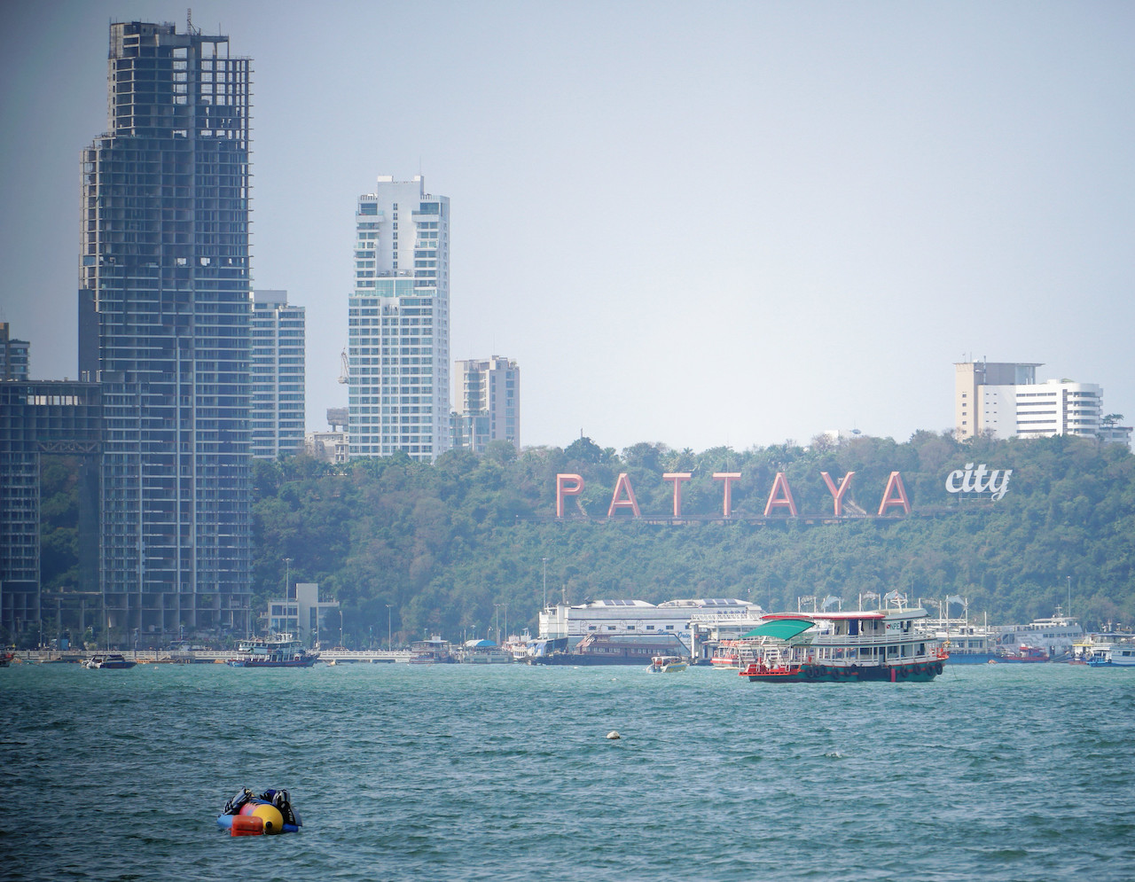 The Pattaya City Sign in Banglamung, Chonburi.