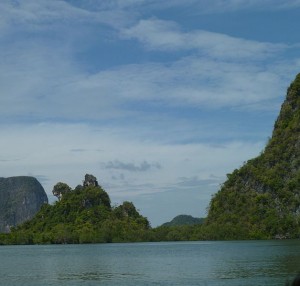 Mountains on Phang Nga Bay.