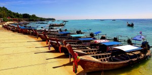 Long-tail boats in Koh Phi Phi islands