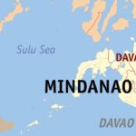 Map of Davao in Mindanao, Philippines