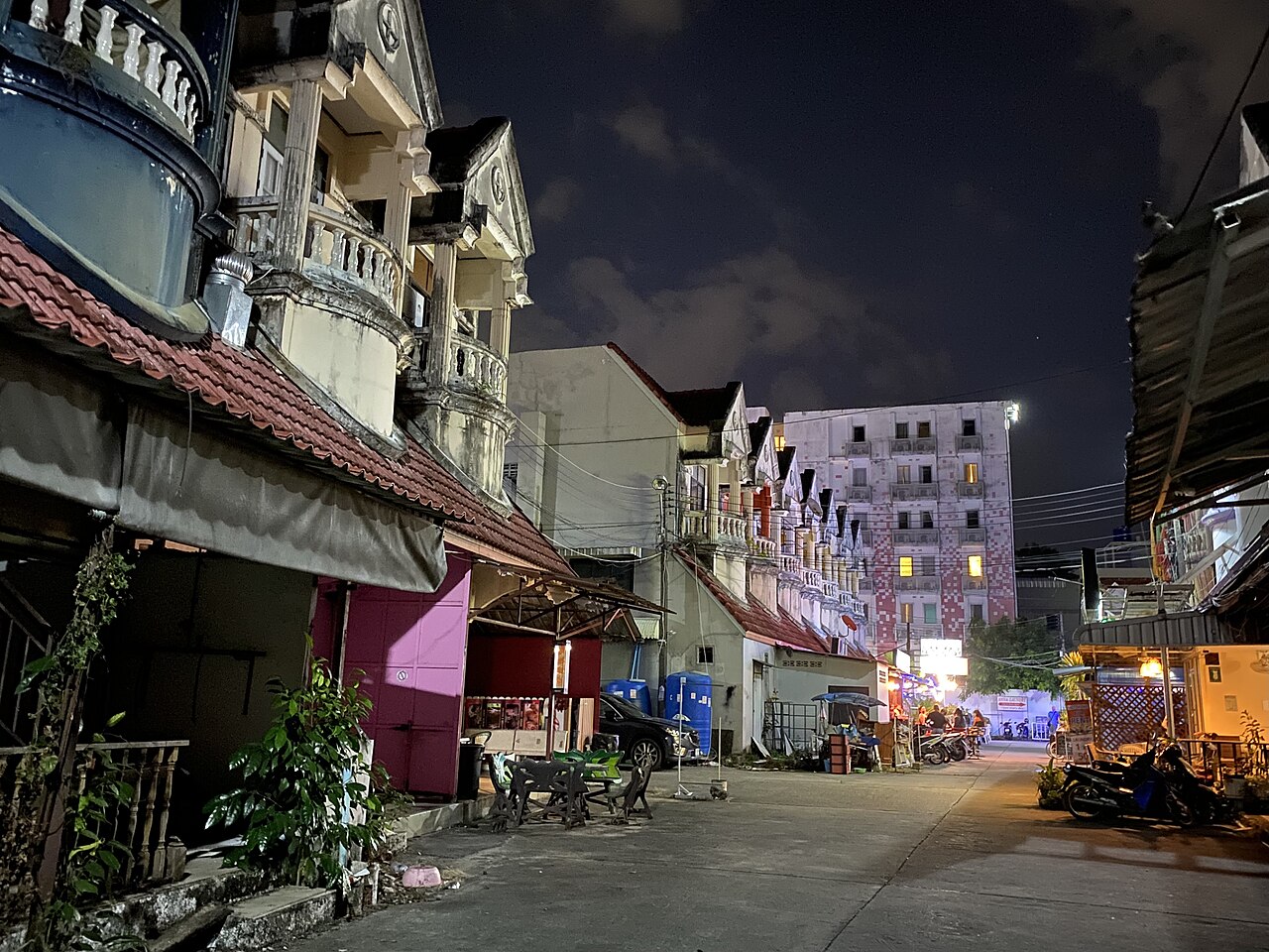 Street at night in Phuket.