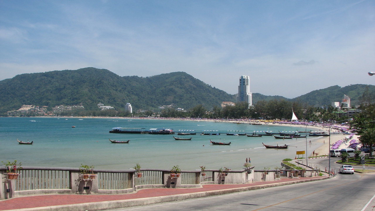 View of Patong Beach in Phuket.