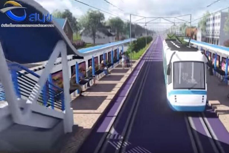 Phuket Light Rail Project. Electric bus, tram