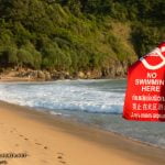 Red flag at Nai Harn beach in Phuket