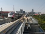 Bangkok MRT Pink Line at Nonthaburi Civic Center Station.