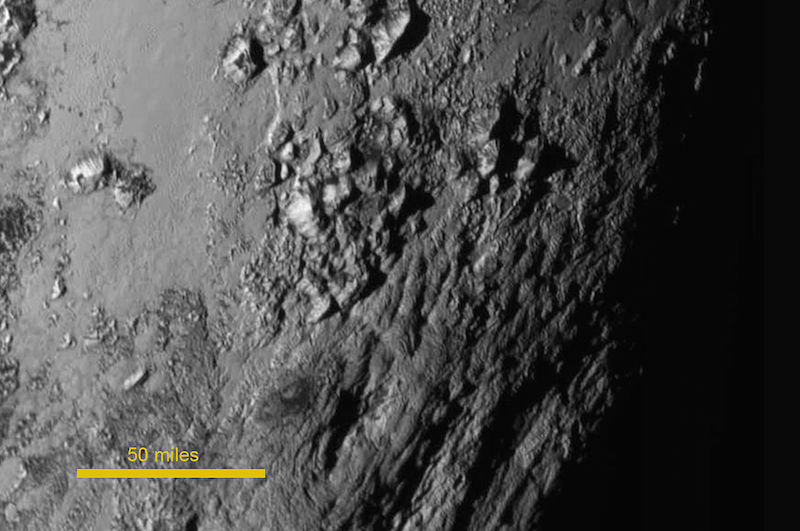 Planet Pluto surface