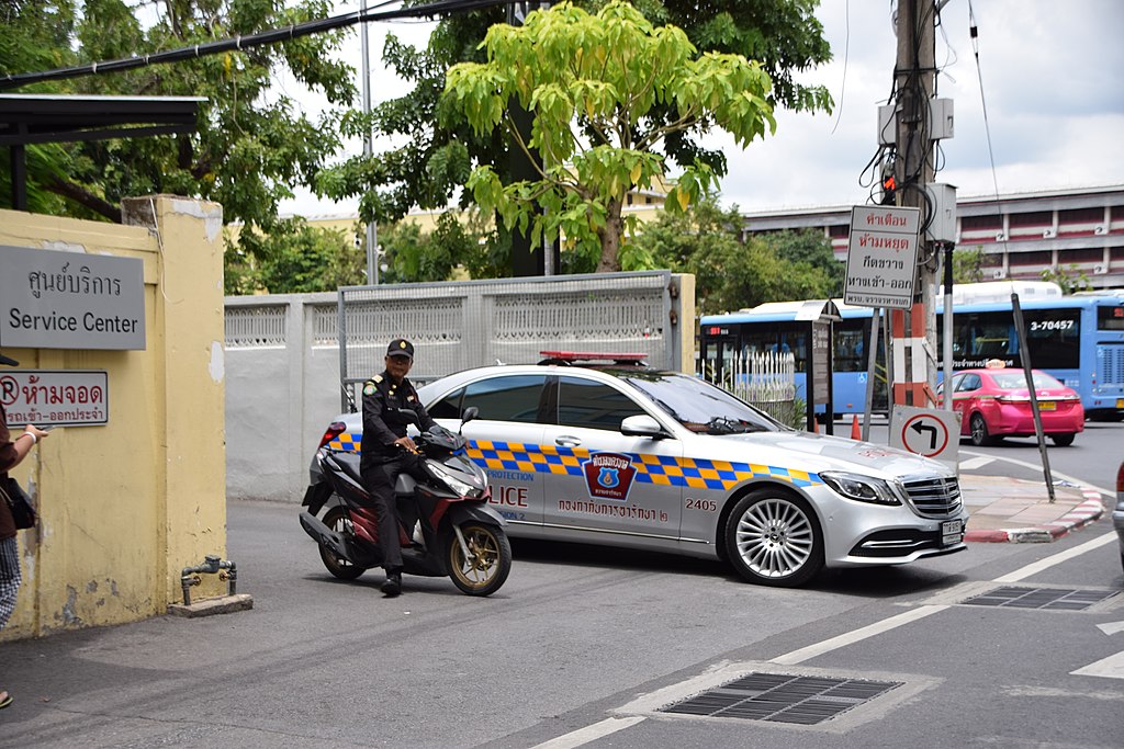 Police car and motorcycle in Thailand