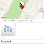 Map view within the app of the Thai Tourist Police "i lert u".