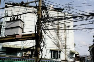 Power cables in Thailand