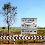 Traffic signs in Kanchanaburi